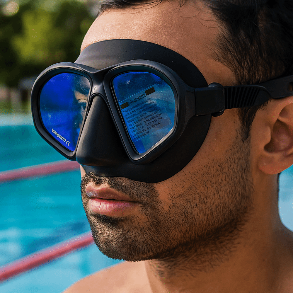 Freediving Mask Set - Maska do freedivingu ze szkła hartowanego,