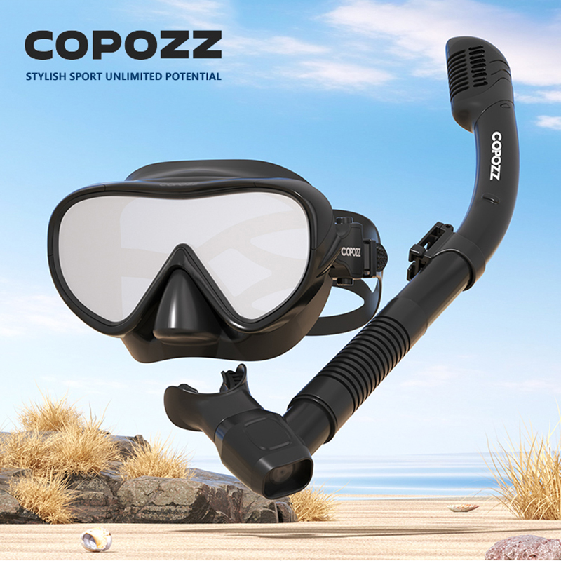Freediving Mask Set - COPOZZ Nowa Maska do Nurkowania Pełnozasięgowa