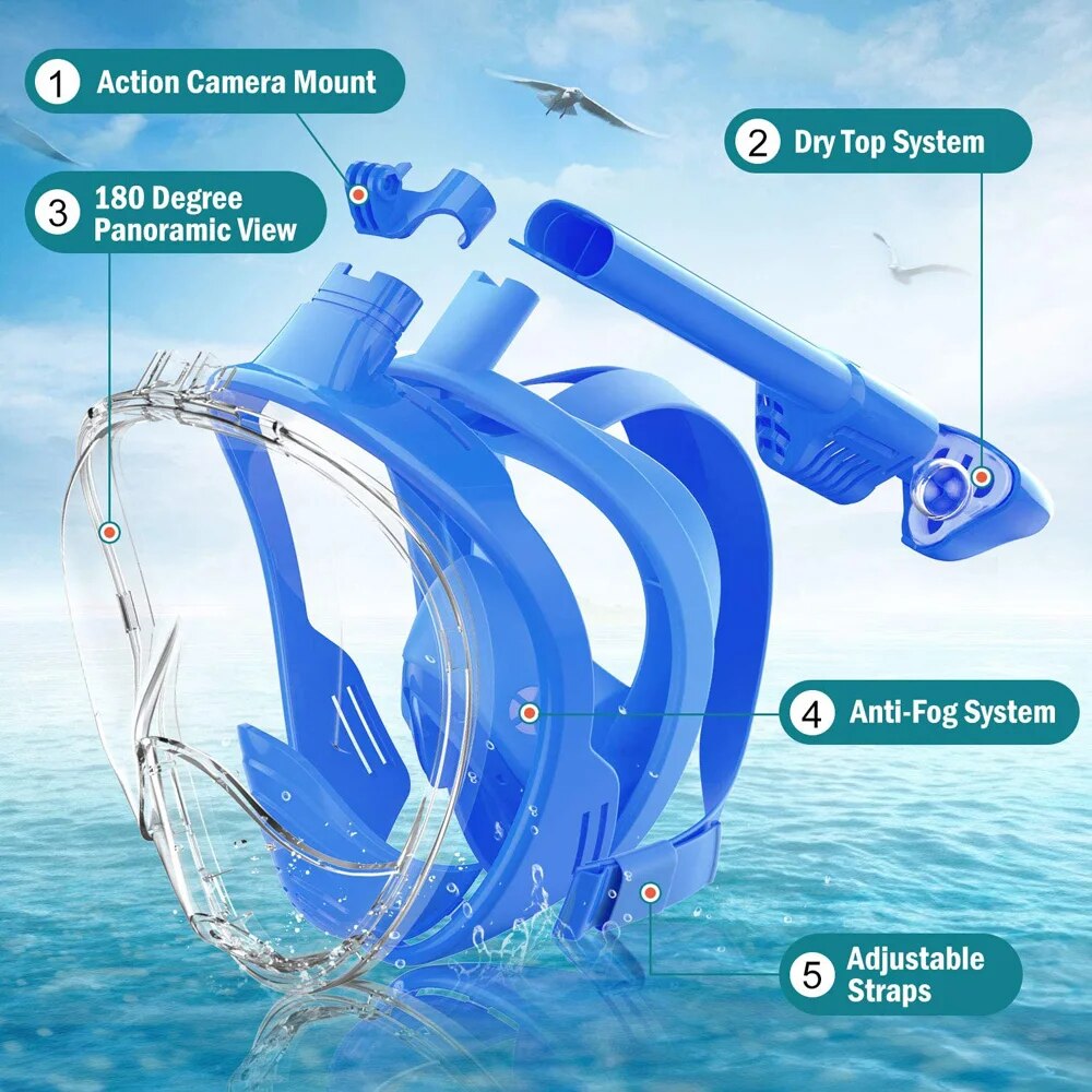 Podwodne nurkowanie z rurką pe – Freediving Mask Set recenzja i cena